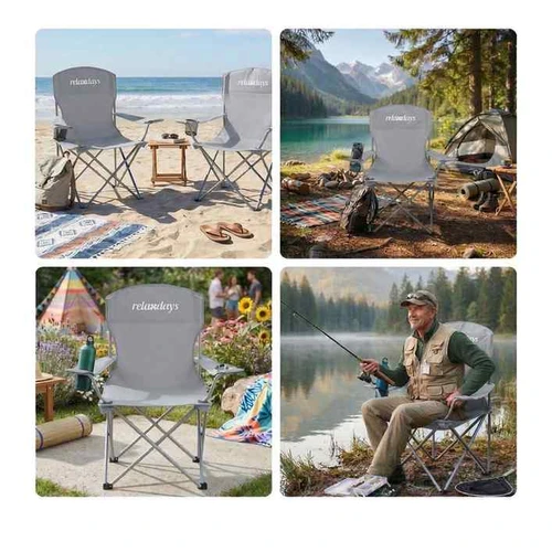 Turistinės kėdės Relaxdays, 2 vnt, 81 × 97 × 54 cm - Kėdės