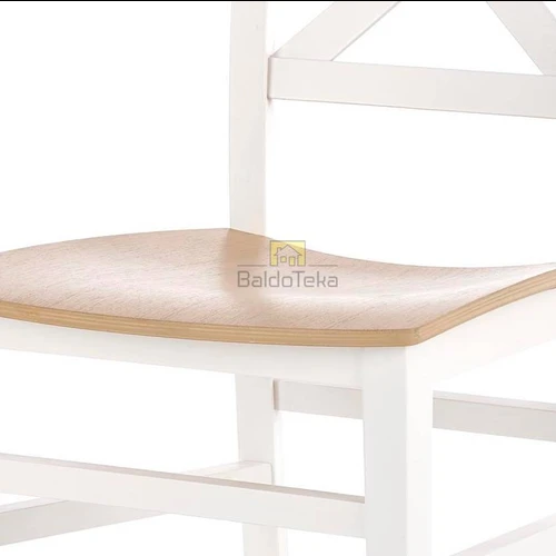 Balta ir medaus ąžuolo spalvos spintelė