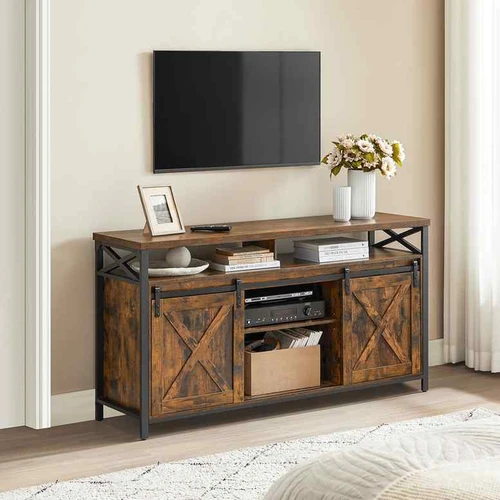 TV spintelė 40x147x76cm., rudos/juodos spalvos - TV spintelės