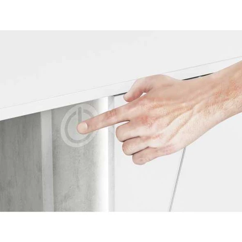 Elegantiška RTV spinta su pasirinktiniu LED apšvietimu ir stiklinėmis lentynomis