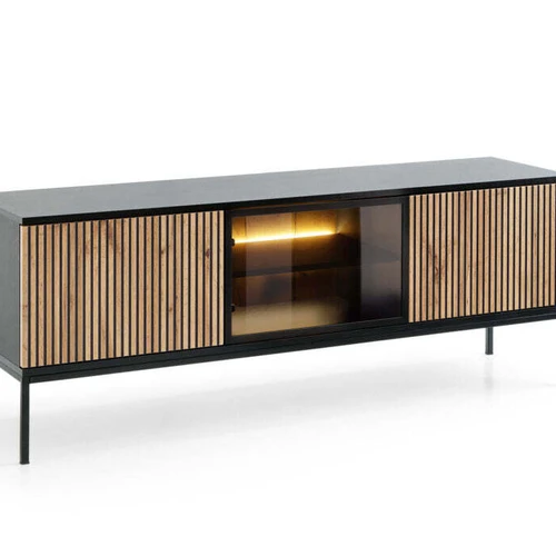 Šiuolaikinis dizainas su grafito ir šviesaus ąžuolo deriniu