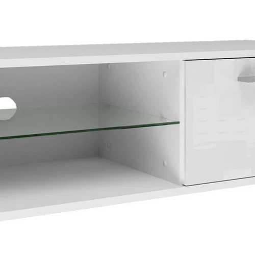 Moderni balta spintelė su blizgiu priekiu ir matiniu korpusu