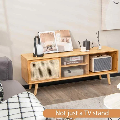 Rotango dekoruotas TV staliukas iki 55