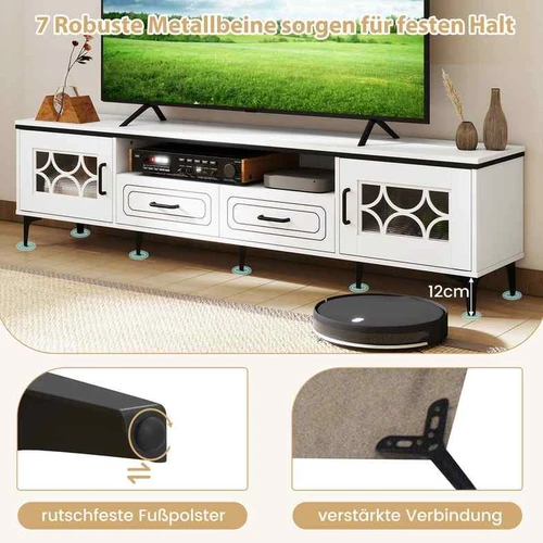 TV staliukas su kabelių valdymu