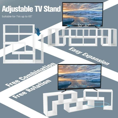 Modernus baltas TV staliukas