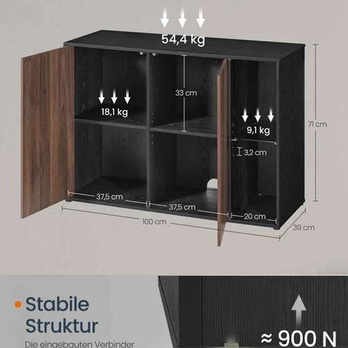 Stilingas TV staliukas iš MDF ir stiklo