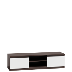 TV staliukas 4560559 120cm, tamsiai rudas/baltas