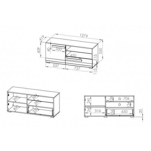 Laminuotas stalas su ABS kraštų apvadais ir LED apšvietimu