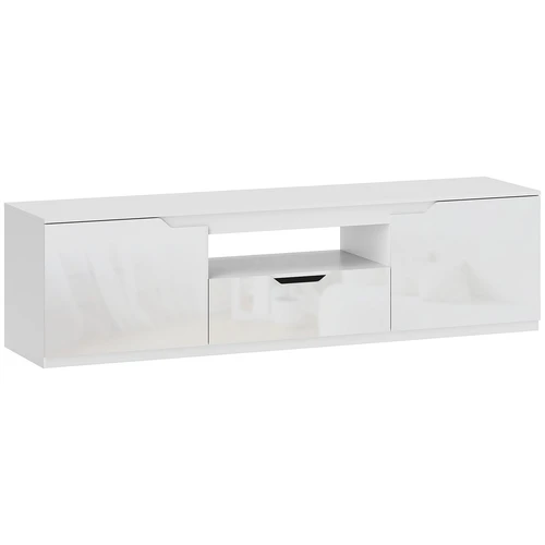 TV staliukas Homcom 160x38x43cm., baltos spalvos