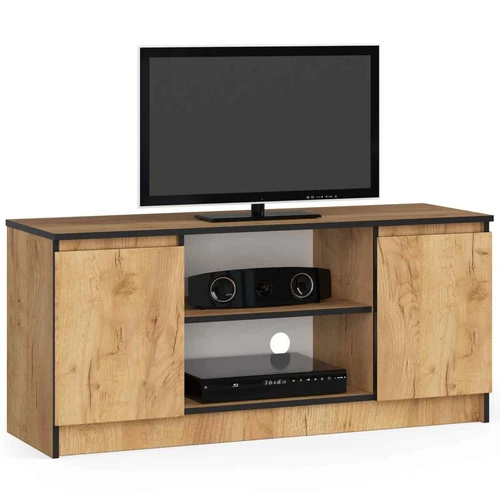 TV staliukas K120 2D 1P CLP, ąžuolo spalvos, 120 × 55 × 40 cm