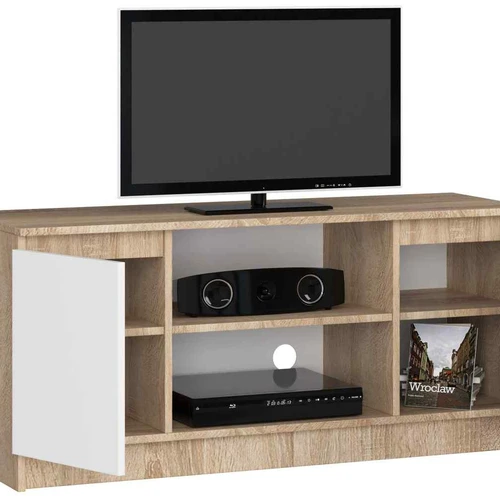 TV staliukas RTV K120, ąžuolo/baltos spalvos - TV spintelės