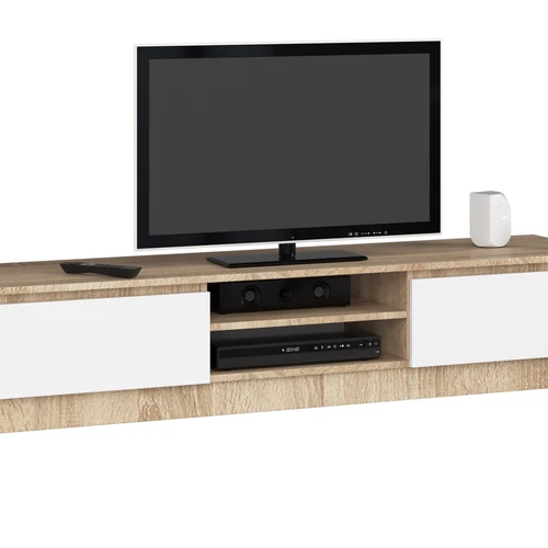 TV staliukas RTV K120, ąžuolo/baltos spalvos