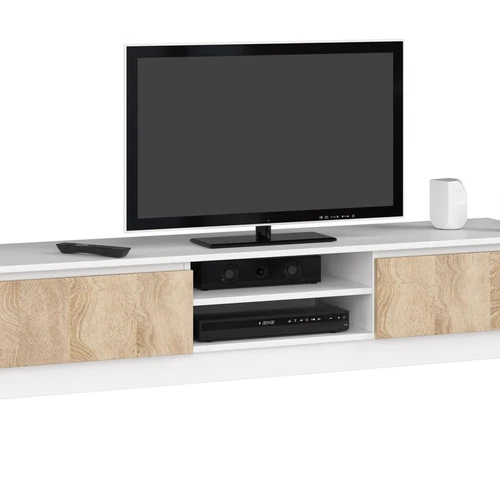 TV staliukas RTV K120, baltos/ąžuolo spalvos