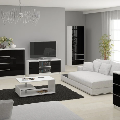 Moderni TV spintelė su papildoma erdve ir elegančiu stiliumi