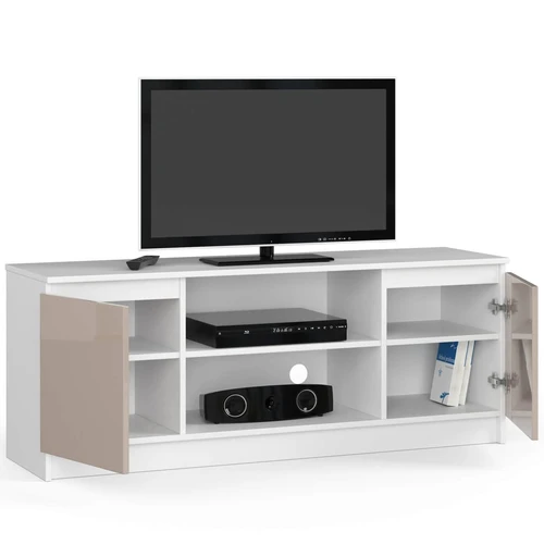 Moderni TV spintelė su kapučino ir baltos spalvos kombinacija
