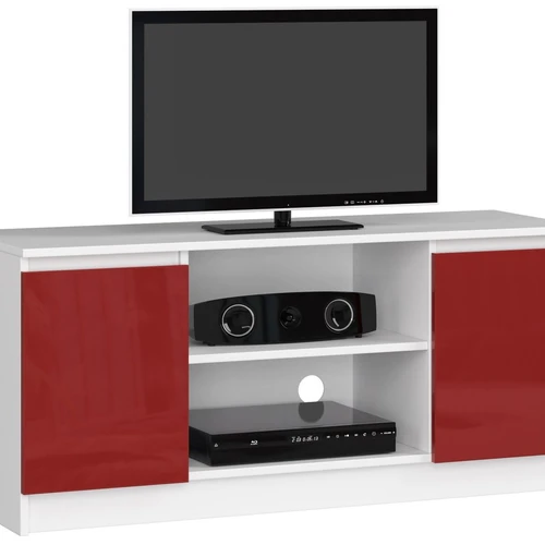 TV staliukas RTV K120, baltos/raudonos spalvos