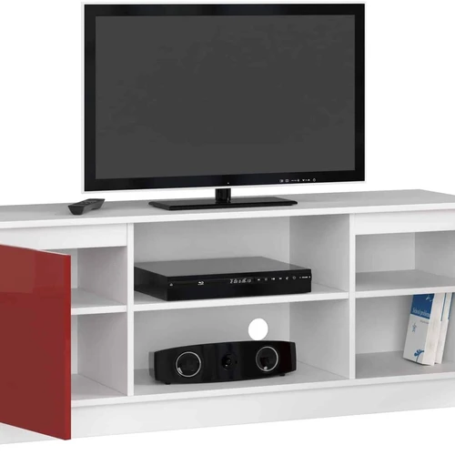 Balta su raudonais priekiais – TV staliukas RTV K120