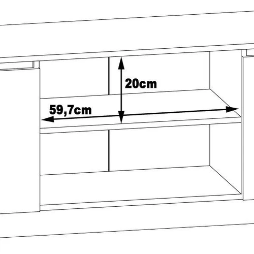 Elegant TV Cabinet with ABS Edge Protection