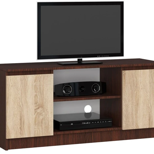 TV staliukas RTV K120, tamsiai rudos/ąžuolo spalvos