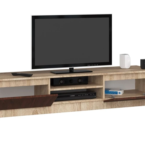 Tv stovas su tamsiai ruda spalva ir 160 cm ilgio