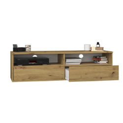 Rūšis: TV staliukas su 2 stalčiais ir 2 atvirais skyriais