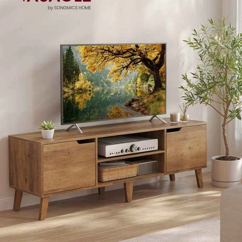 TV staliukas VASAGLE LTV556, su reguliuojama lentyna, 147 × 50 × 39 cm - TV spintelės
