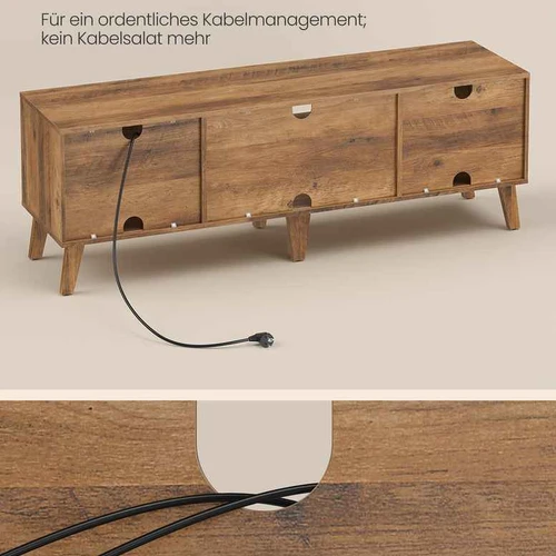 TV staliukas VASAGLE LTV556, su reguliuojama lentyna, 147 × 50 × 39 cm - TV spintelės