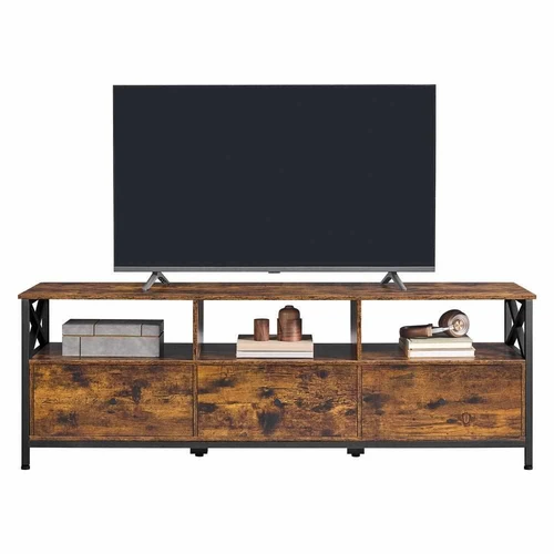 TV staliukas VASAGLE, Ruda/juoda, 147 × 50 × 40 cm