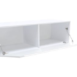 TV staliukas 140x40x38 cm, balta spalva