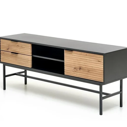 Modernus TV stovas su miltelinio plieno apdaila