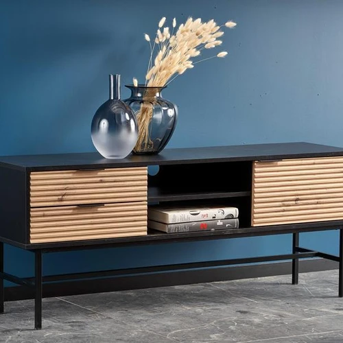 TV stovas 150x40x61 cm, laminuota MDF ir medžio drožlių plokštė