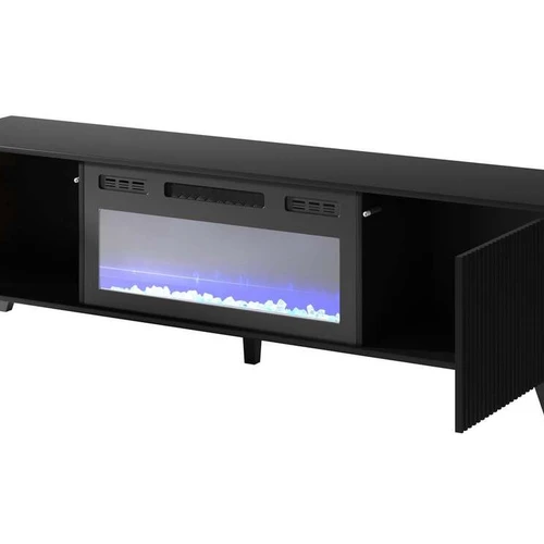 TV stovas su židiniu – ąžuolo ar juodos spalvos, polipropileno pagrindu