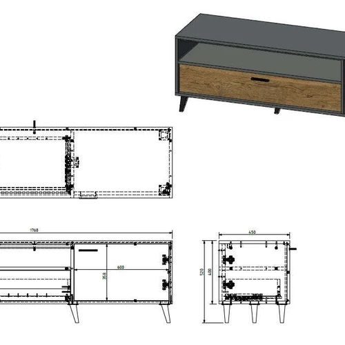 Aukšta spinta su 12 cm kojomis ir juodu kilimėliu
