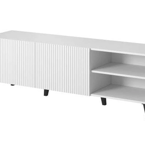 Moderni spintelė su matomomis pjaustyklėmis ir keičiamomis lentynomis