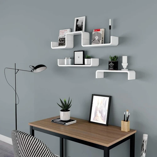 Dekoratyvinės lentynos knygoms ir augalams