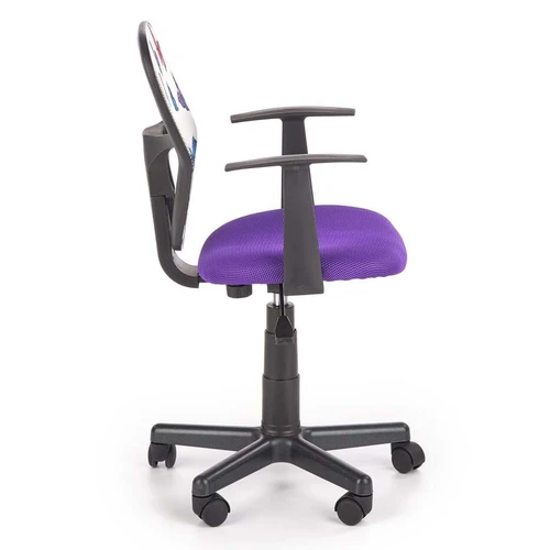 Reguliuojama kėdė su ergonomišku tinkleliu ir violetine spalva