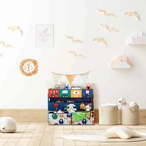 Vaikiška lentyna Relaxdays 10037750.0, 9 dėžės, 92,5 × 70 × 30 cm - Lentynos