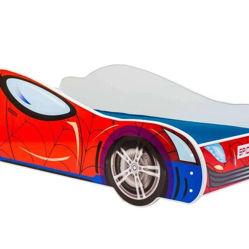 Vaikiška lova Car II su čiužiniu 150 cm x 74 cm x 44 cm, automobilis voras
