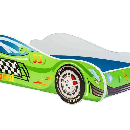 Vaikiška lova Car II su čiužiniu 165 cm x 84 cm x 49 cm, automobilis greitis