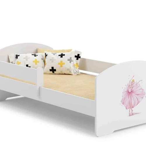 Vaikiška lova Luk su čiužiniu ir barjerine apsauga 164 cm x 85 cm x 63 cm, princesė