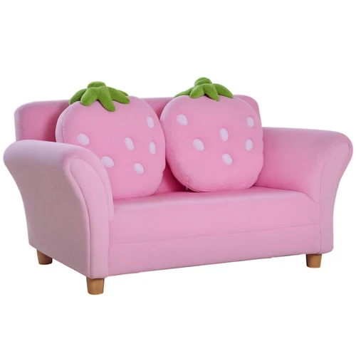 Vaikiška sofa Homcom 90x53x48cm., rožinės spalvos