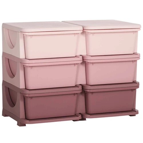 Vaikiška spintelė Homcom 75x37x56,5cm., rožinės spalvos