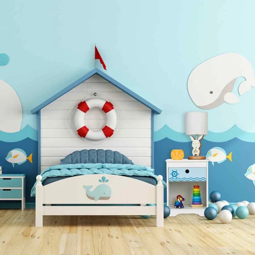 Vaikiškas naktinis staliukas Relaxdays, su stalčiumi ir skyriumi, 32 × 41 × 31 cm - Naktinės spintelės