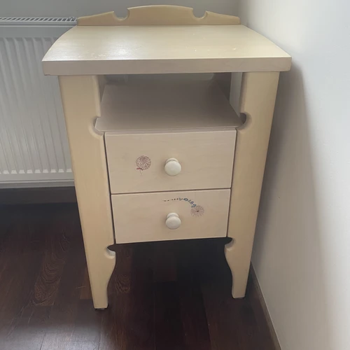 Vaikiškas baldų komplektas: lova, stalas, spintos, komoda