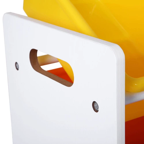 Moderni spalvota žaislų lentyna