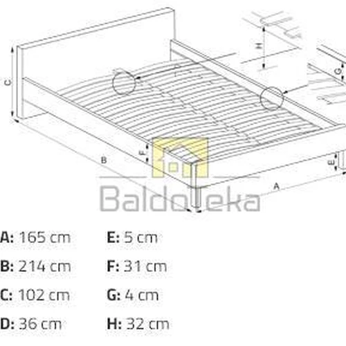 Ekspozicijos lova pilka/riešuto spalva