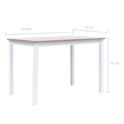 Valg. stalas (114x71x75cm, bal. ir rud. sp.) - Stalai