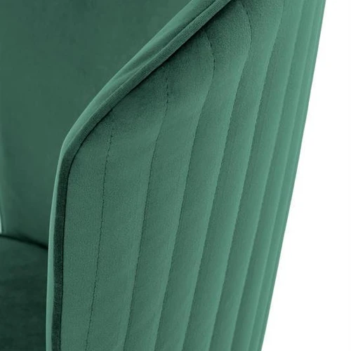 Tamsiai žali baldai su minkštu aksominiu audiniu