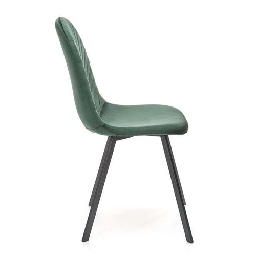 Tamsiai žalia aksomo pagalvė su miltelinio plieno pagrindu – stilingas interjero papildymas