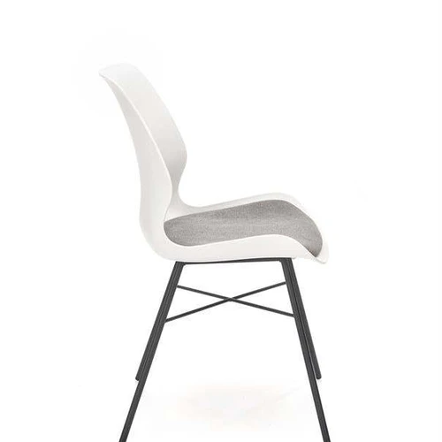 Patogi kėdės balta ir pilka spalva, tinkamos bet kuriam interjerui